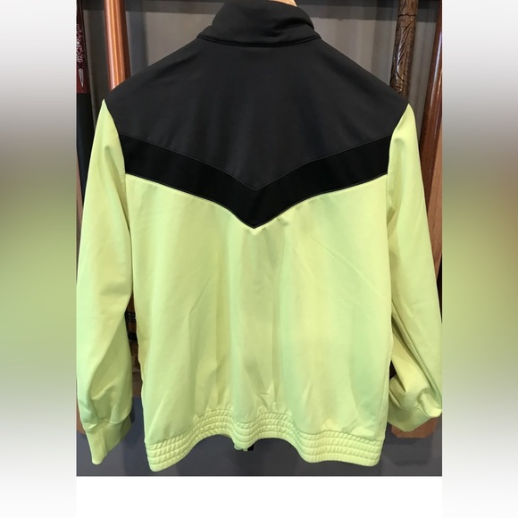 Nike neon YELLOW zip jacket womens XL gray black Polyester workout athletic COAT - Picture 4 of 13